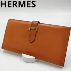 良品 HERMES ベアン 2PLIS 長財布 アニスグリーン - メルカリ