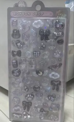 ボンボンドロップシール　しろくろ