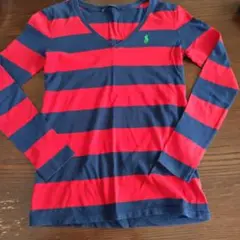 Ralph Lauren Sport Vネック長袖Tシャツ XS