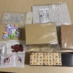 デコレーションパーツとスタンプセット