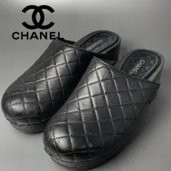 【訳有】シャネル CHANEL キルティングマトラッセ レザーサボサンダルのサムネイル