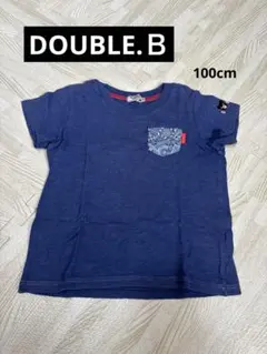 ネイビー コットン Tシャツ ポケット付きのサムネイル