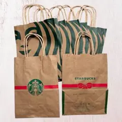 スターバックス 紙袋 10枚 通常サイズ 2025ホリデー クリスマス限定