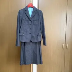 COMME CA DU MODE スーツセット 濃紺縞 ７号