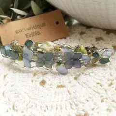 本物花 バレッタ 髪飾り ウエディング 浴衣 髪留め ヘアアクセサリー