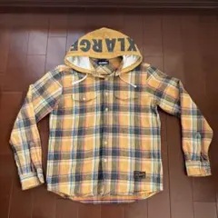 X-LARGE フード付チェックネルシャツ　Mサイズ