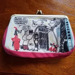 ムーミン イラスト ポーチ 赤