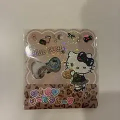 ハローキティ　おはじきシールフレーク　おはじきシール　ヒョウ柄