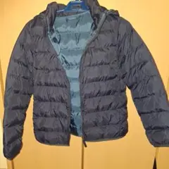 UNIQLO フード付きダウンジャケット K10S ネイビー