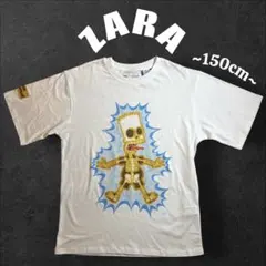 【美品】ZARAシンプソンズ コラボTシャツ バート スケルトン 150cmのサムネイル