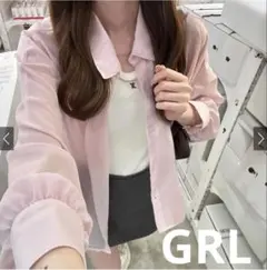 GRL グレイル　ドロップショルダーシアーシャツ[dk881]のサムネイル