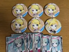 初音ミク スカイタウン グリッター缶バッジ 鏡音リン ＆ 鏡音レン セット