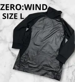 ZERO:WIND 長袖 ゴルフウェア ロングスリーブ 防寒 プリントロゴ