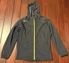 <MIZUNO フード付きジップアップパーカーM> カラー:ブラック