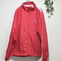 【ELLE GOLF】 ウィンドブレーカー　赤 ジップアップジャケット　9号