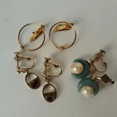 イヤリング 3ペアセット ハンドメイド