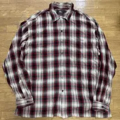 美品⭐︎ RRL ダブルアールエル オンブレシャツ ネルシャツ チェック 長袖 ダブルアールエル RRL シャツ 長袖 オープンカラー オンブレ
