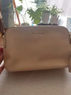 お値引き！MICHAEL KORS ベージュ レザー ショルダーバッグ