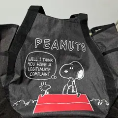 PEANUTS スヌーピー トートバッグ ブラック