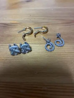 ピアスまとめ売り　シルバー　ゴールド　フレンチブルドッグなど