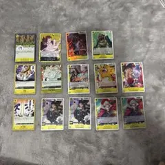 ワンピースカード 黄 1.2.3.4.6 14枚セット