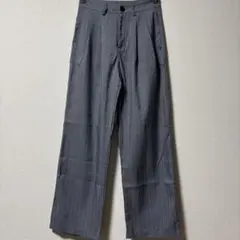 Dazy ストライプ柄 ワイドパンツ グレー Mサイズ