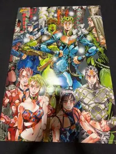 未使用品　非売品　ポスター　ジョジョの奇妙な冒険 黄金の旋風　荒木飛呂彦　PS2 非売品 ジョジョの奇妙な冒険 黄金の旋風 B2ポスター 荒木飛呂彦