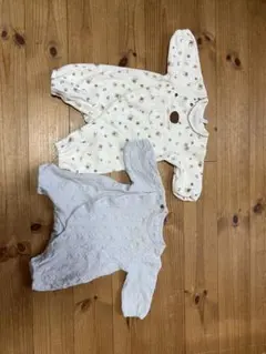 ベビーロンパース くまちゃん柄 2枚セット60-70cm