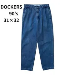 1990's DOCKERS 31×32 2タック デニム スラックスのサムネイル