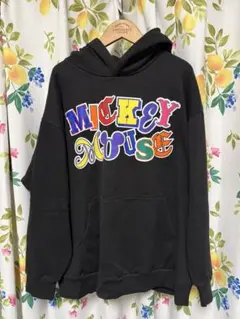 Disney Mickey Mouse カラフルロゴ パーカー