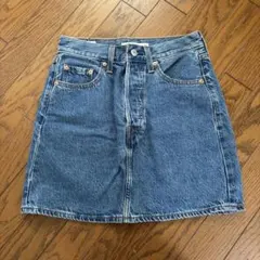 Levi's デニムミニスカート W25 RIBCAGE SKIRT