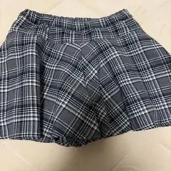 pom ponette チェック柄 プリーツスカート