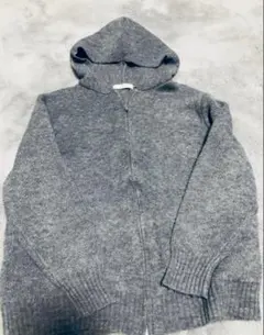 chocol raffine robe ニットジップパーカー　グリーンパークス