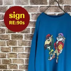 大人気　ルーニーテューンズ　キャラクタープリント　デザインスウェットトレーナー