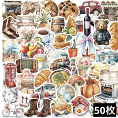 919　ステッカー　お裾分け　フレークシール　海外　防水　韓国　食べ物　パン