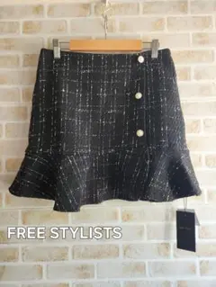 【新品】FREE STYLISTS　ツイードマーメイドミニスカート　XL