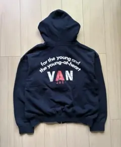 美品 VAN JAC バック ロゴ パーカー グレーのサムネイル