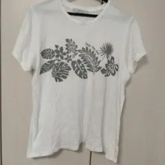 little lily ボタニカル柄 半袖Tシャツ ホワイトのサムネイル