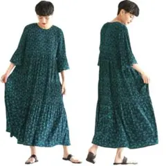 【極美品 】アメリカンホリック マキシ丈　ロングワンピース　マジョリカプリーツ