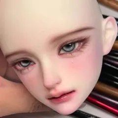 1/4BJD メイク済みドールヘッド アイ付き 肌色選択可