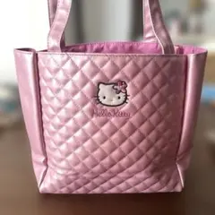 ハローキティ キルティング ミニトートバッグ ピンク　キティちゃん　サンリオ　花