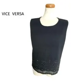 VICE VERSA 40 ビーズ装飾 ブラック ノースリーブトップスのサムネイル