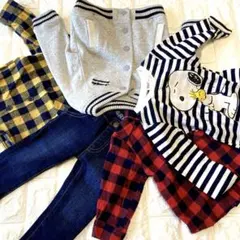 は*ら様 80❤️アウター⭐️パンツ❤️トップス✨5点まとめ売り❤️女の子✨男の