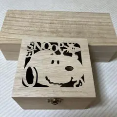 スヌーピー 木製小物入れ 木箱