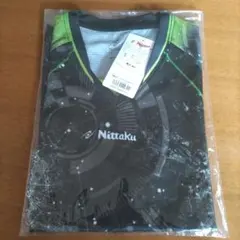 Nittaku プライベートシャツ Sサイズ ブラック/グリーン