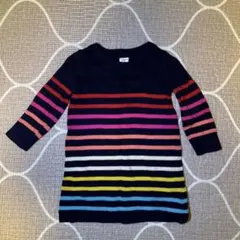GAP☆ボーダー ニットワンピース カラフル 80
