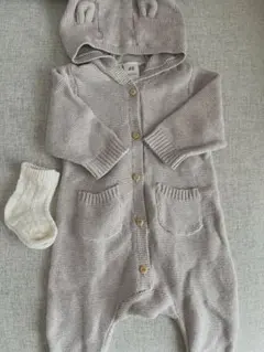 h&m ニットロンパース　カーディガン　ニットパンツ　おまとめ　50-60