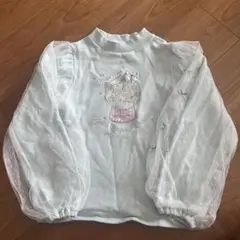 メゾピアノ　ユニコーン刺繍水色トレーナー