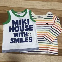 MIKI HOUSE /DOUBLE.Bタンクトップ 長袖カットソー90cm
