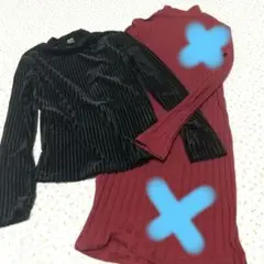 黒 シースルー ベロア 長袖